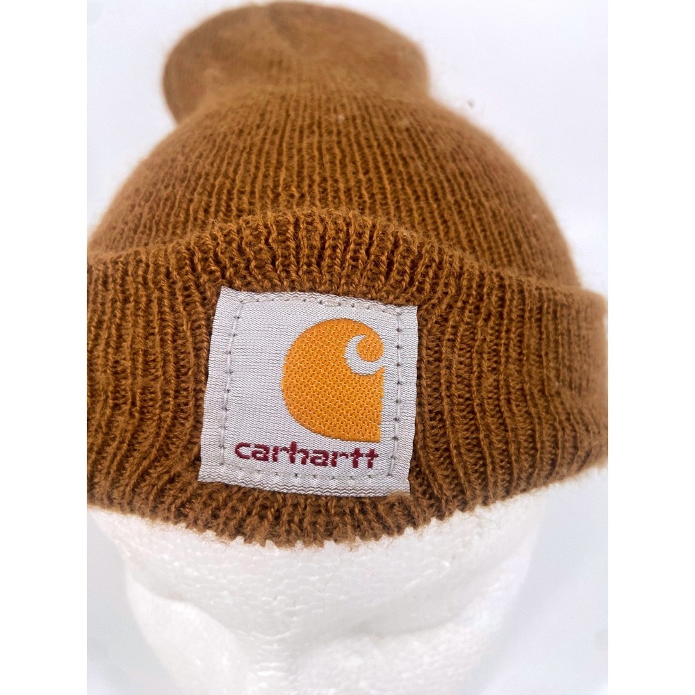 Carhartt Beanie Hat Burnt Dark Orange Knit Cuff Beanie Workwear Casual OSFA